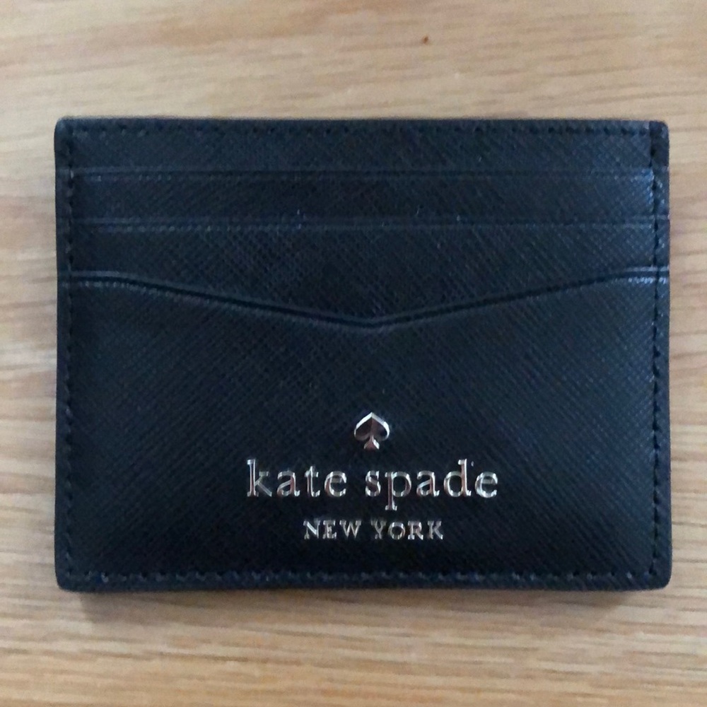 Kate Spade black staci leather card holder